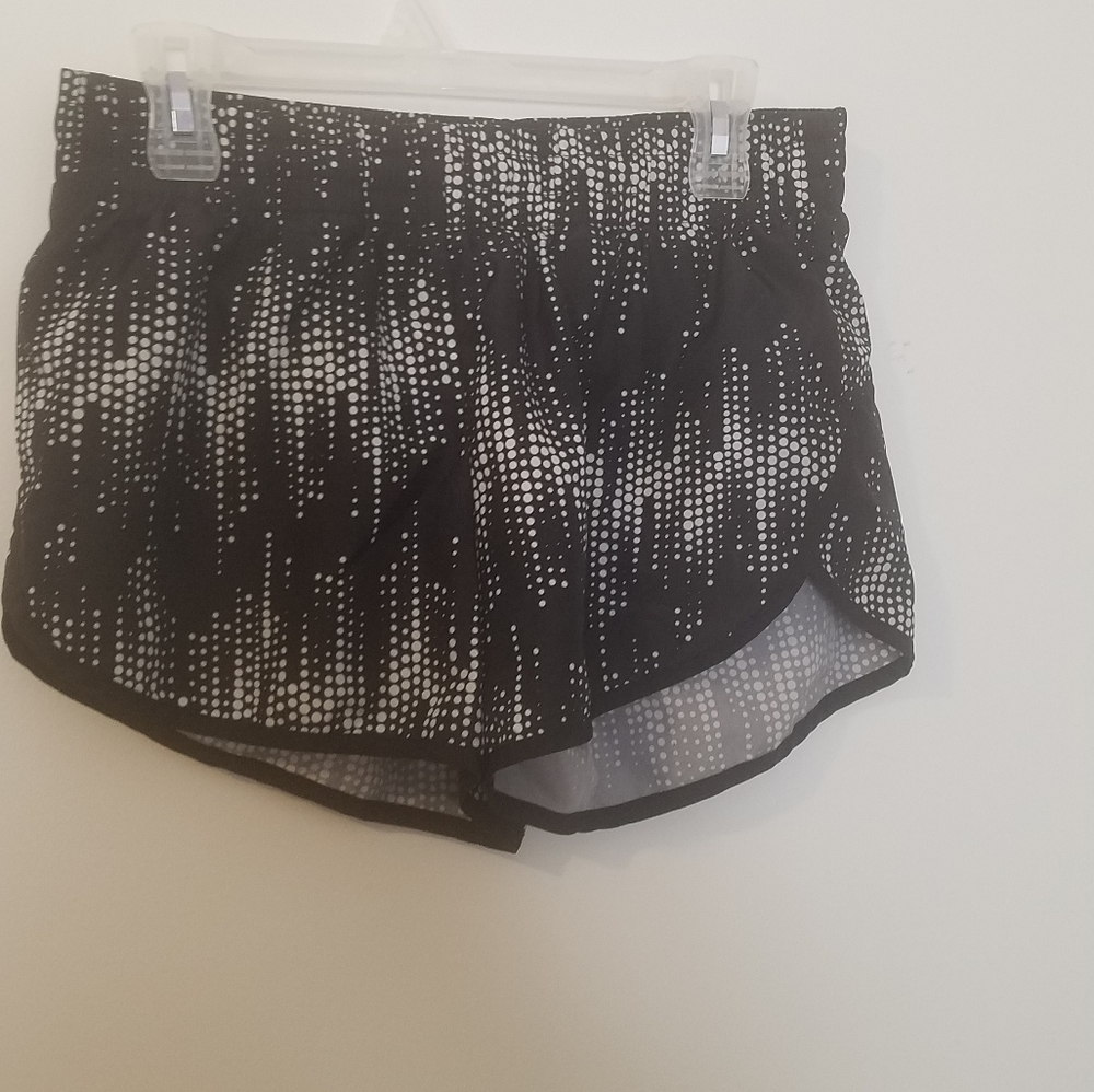 Black White Polka Dot Athletic Shorts